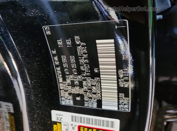5TDACAB50SS057258 2025 TOYOTA GRAND Black Widok naklejki z numerem VIN