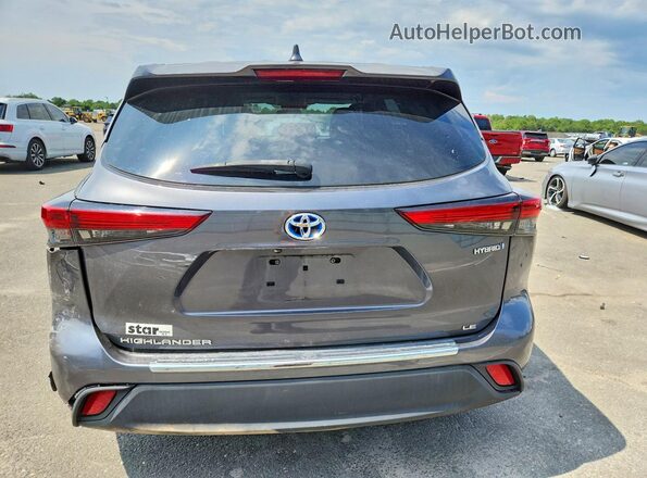 5TDBBRCH6MS516679 2021 TOYOTA HIGHLANDER Серый Вид сзади