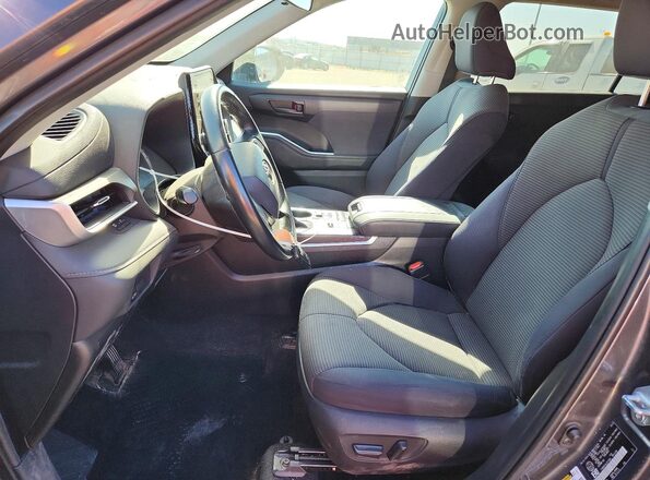 5TDBBRCHXLS011906 2020 TOYOTA HIGHLANDER Gray Widok wnętrza z przodu