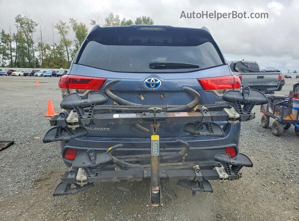 5TDBGRFH4JS042935 2018 TOYOTA HIGHLANDER Blue უკანა ხედი