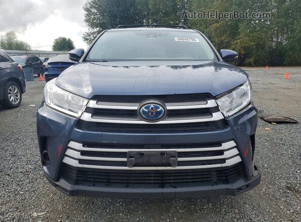 5TDBGRFH4JS042935 2018 TOYOTA HIGHLANDER Blue წინა ხედი