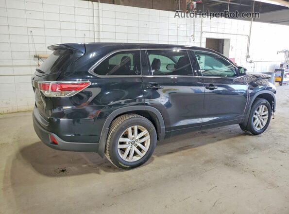 5TDBKRFH0GS300861 2016 TOYOTA HIGHLANDER Black Rear right