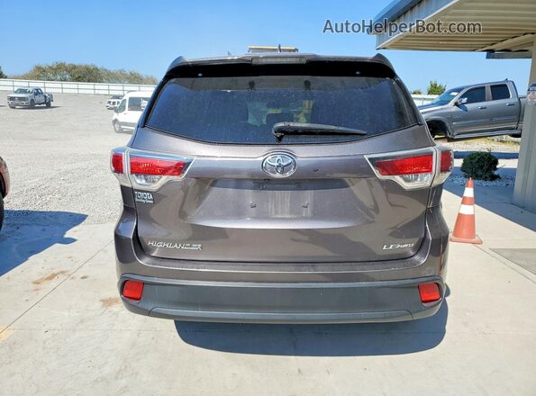 5TDBKRFH4GS324757 2016 TOYOTA HIGHLANDER Gray უკანა ხედი