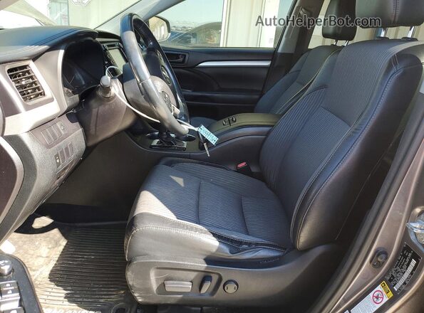 5TDBKRFH4GS324757 2016 TOYOTA HIGHLANDER Gray წინა სალონის ხედი