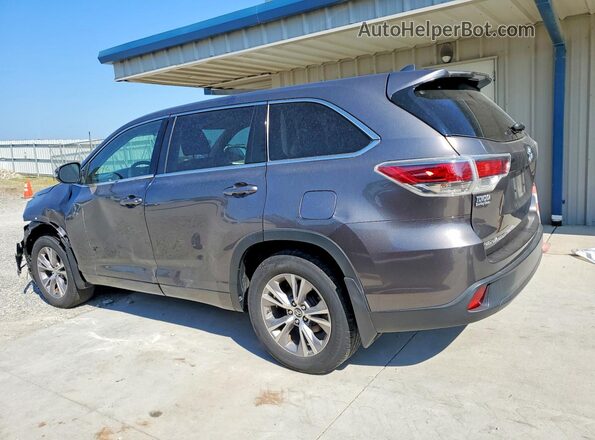 5TDBKRFH4GS324757 2016 TOYOTA HIGHLANDER Gray უკანა მარცხენა