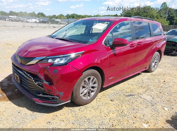 5TDBSKFC8MS020502 2021 TOYOTA SIENNA Темно-бордовый Передняя левая четверть