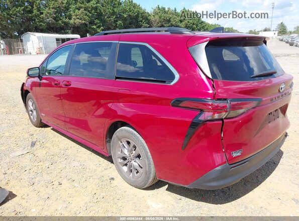 5TDBSKFC8MS020502 2021 TOYOTA SIENNA Темно-бордовый Задняя левая четверть