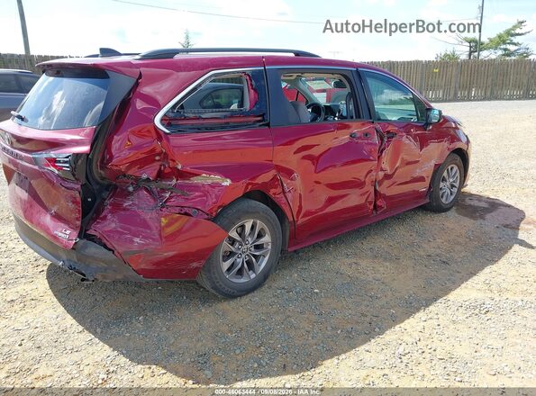 5TDBSKFC8MS020502 2021 TOYOTA SIENNA Темно-бордовый Задняя правая четверть
