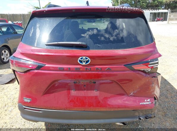 5TDBSKFC8MS020502 2021 TOYOTA SIENNA Темно-бордовый 