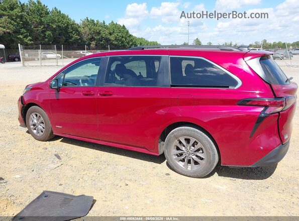 5TDBSKFC8MS020502 2021 TOYOTA SIENNA Темно-бордовый 
