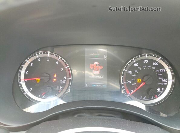 5TDBZRBH6MS130888 2021 TOYOTA HIGHLANDER Red Instrument cluster view