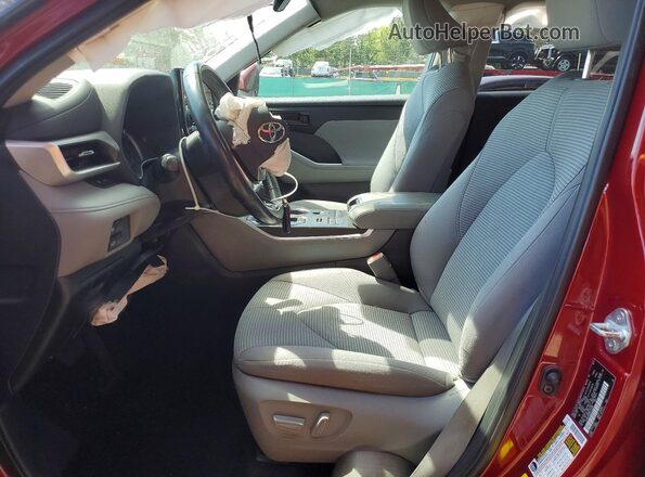 5TDBZRBH6MS130888 2021 TOYOTA HIGHLANDER Red Front interior view