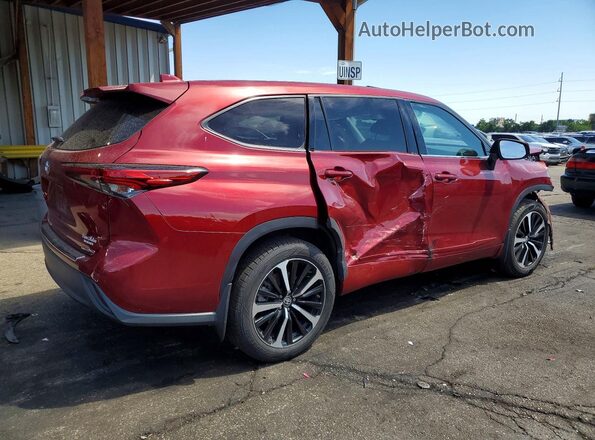 5TDBZRBH6MS130888 2021 TOYOTA HIGHLANDER Red Rear right