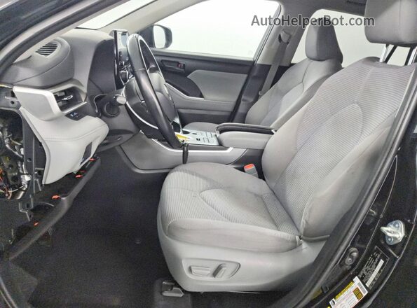 5TDBZRBH8MS525591 2021 TOYOTA HIGHLANDER Black Widok wnętrza z przodu