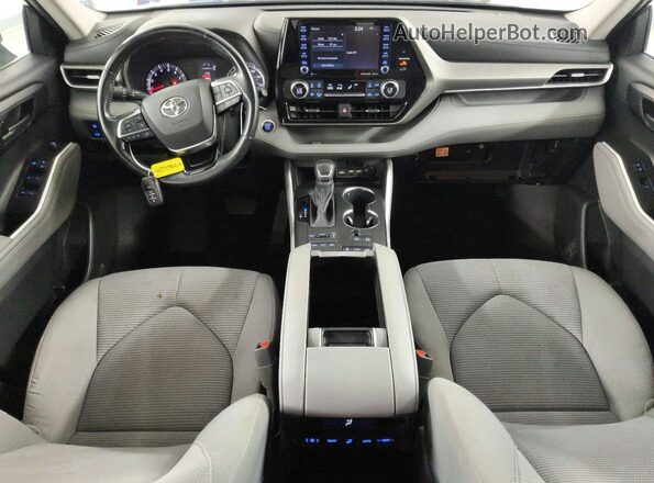 5TDBZRBH8MS525591 2021 TOYOTA HIGHLANDER Black Widok deski rozdzielczej