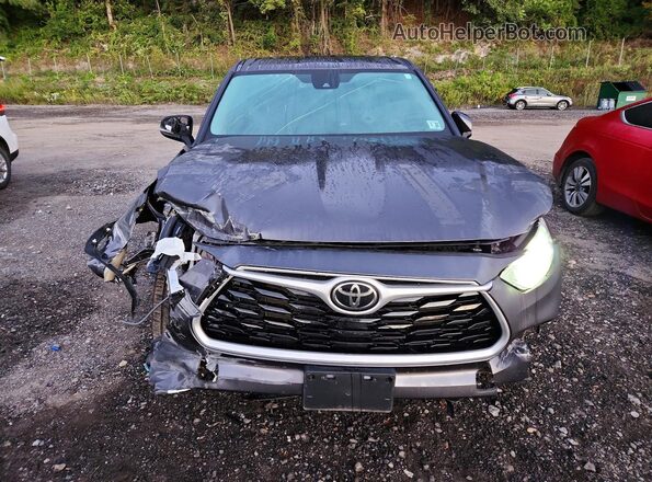 5TDBZRBH9NS565065 2022 TOYOTA HIGHLANDER Gray Front view