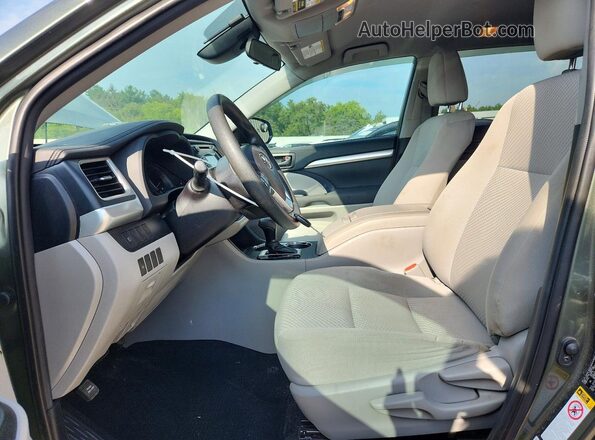 5TDBZRFH0KS745413 2019 TOYOTA HIGHLANDER Green Вид салону спереду