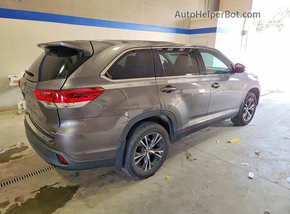 5TDBZRFH1KS735795 2019 TOYOTA HIGHLANDER Gray Trasero derecho