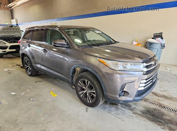 5TDBZRFH1KS735795 2019 TOYOTA HIGHLANDER Gray Delantero derecho