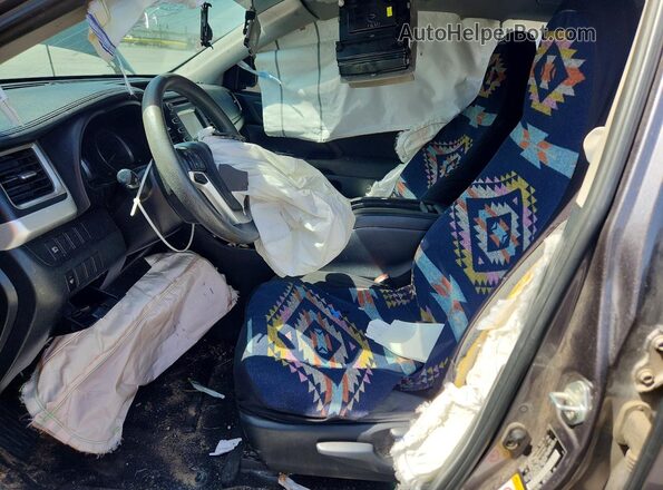 5TDBZRFH3KS947551 2019 TOYOTA HIGHLANDER Gray Widok wnętrza z przodu
