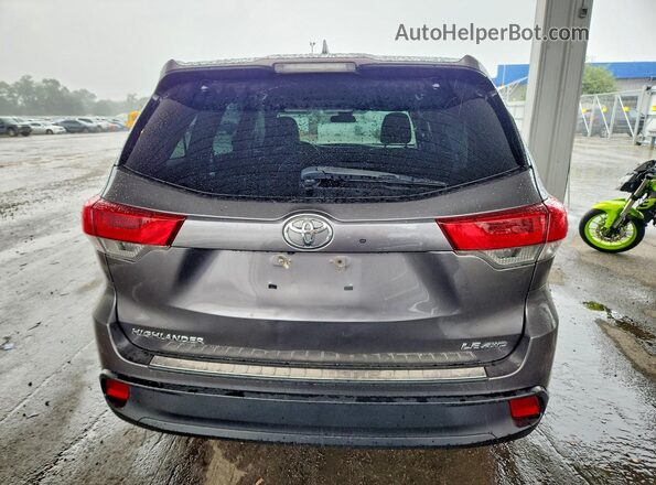 5TDBZRFH4JS915108 2018 TOYOTA HIGHLANDER Gray Հետևի տեսք