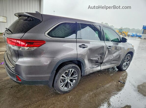 5TDBZRFH4JS915108 2018 TOYOTA HIGHLANDER Gray Հետևի աջ