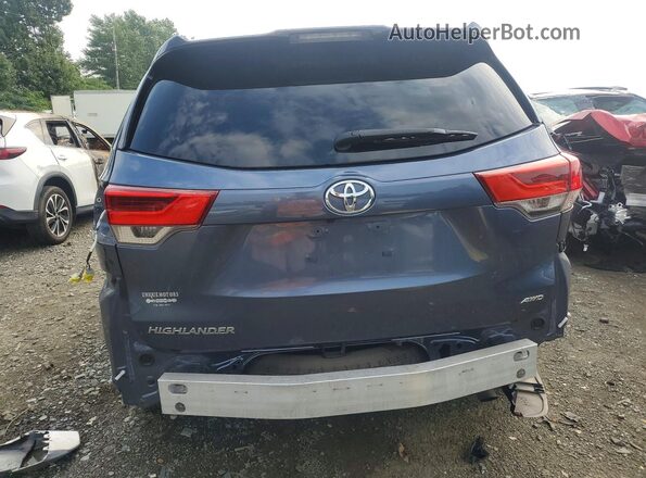 5TDBZRFH8KS984093 2019 TOYOTA HIGHLANDER Blue Rear view