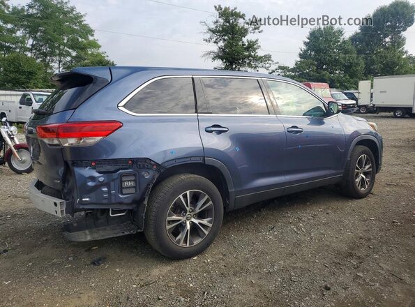 5TDBZRFH8KS984093 2019 TOYOTA HIGHLANDER Blue Rear right
