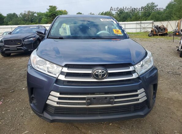5TDBZRFH8KS984093 2019 TOYOTA HIGHLANDER Blue Front view