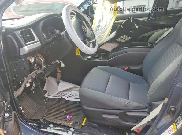 5TDBZRFH8KS984093 2019 TOYOTA HIGHLANDER Blue Front interior view