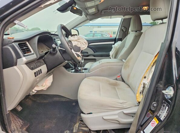 5TDBZRFH9KS935940 2019 TOYOTA HIGHLANDER Black Widok wnętrza z przodu