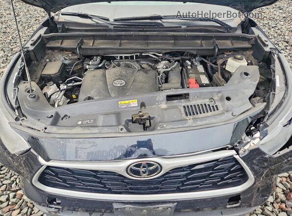 5TDCZRBH3NS579404 2022 TOYOTA HIGHLANDER Black Widok komory silnika
