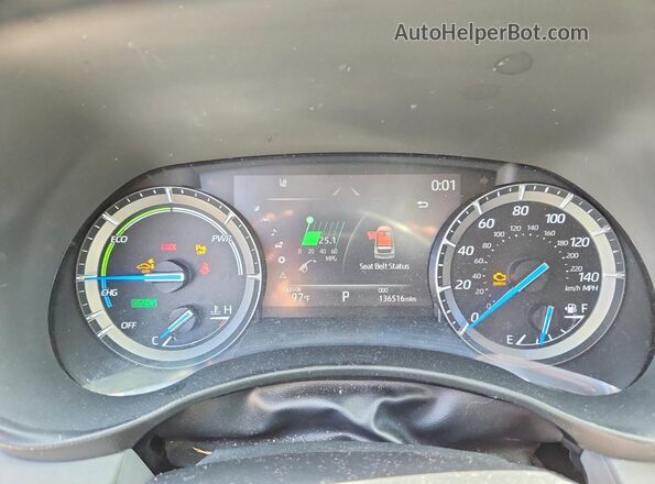 5TDDBRCH9MS039092 2021 TOYOTA HIGHLANDER Blue Vista del cuadro de instrumentos