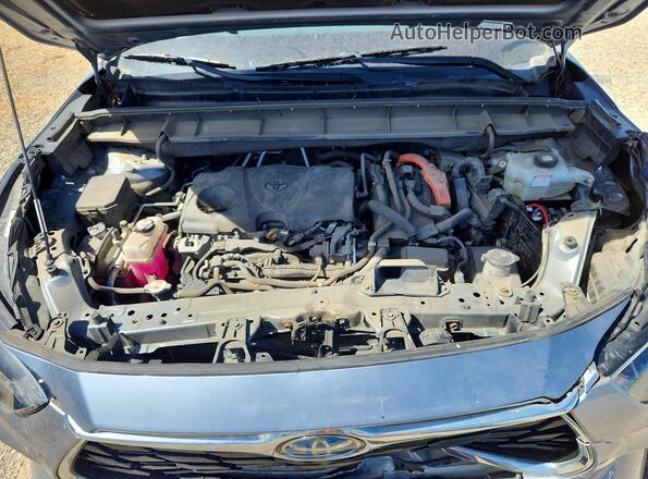 5TDDBRCH9MS039092 2021 TOYOTA HIGHLANDER Blue Vista del compartimento del motor