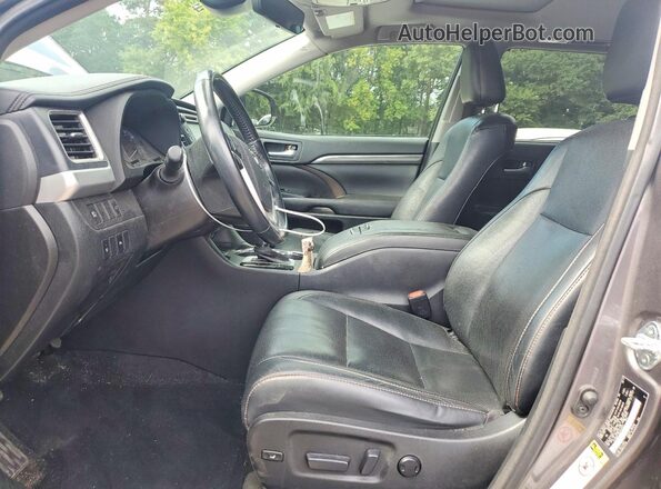 5TDDGRFH8HS024649 2017 TOYOTA HIGHLANDER Gray Вид салону спереду