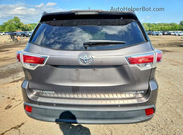 5TDDKRFH5GS296685 2016 TOYOTA HIGHLANDER Silver Vista trasera