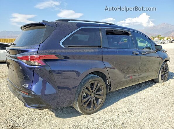 5TDDRKEC0NS104370 2022 TOYOTA SIENNA Blue Задня права чверть