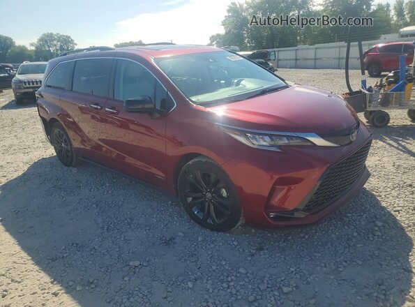 5TDDRKEC8MS031179 2021 TOYOTA SIENNA Красный Передняя правая четверть