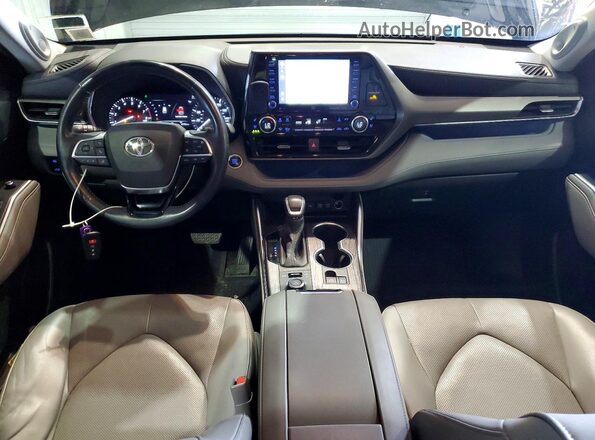 5TDDZRBH1LS037879 2020 TOYOTA HIGHLANDER Black Widok deski rozdzielczej