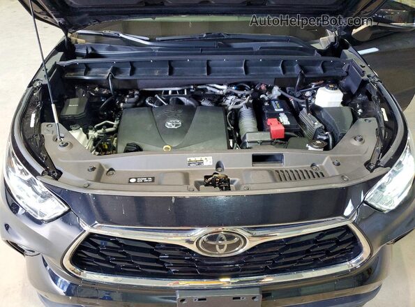 5TDDZRBH1LS037879 2020 TOYOTA HIGHLANDER Black Widok komory silnika