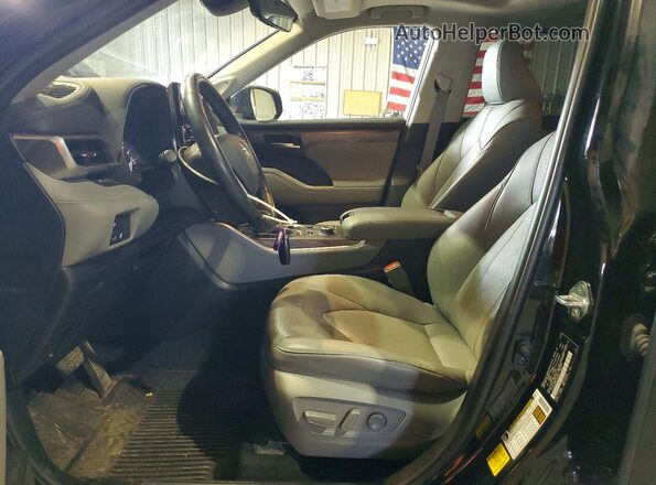 5TDDZRBH1LS037879 2020 TOYOTA HIGHLANDER Black Widok wnętrza z przodu