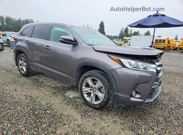 5TDDZRFH0JS497297 2018 TOYOTA HIGHLANDER Gray Передня права чверть