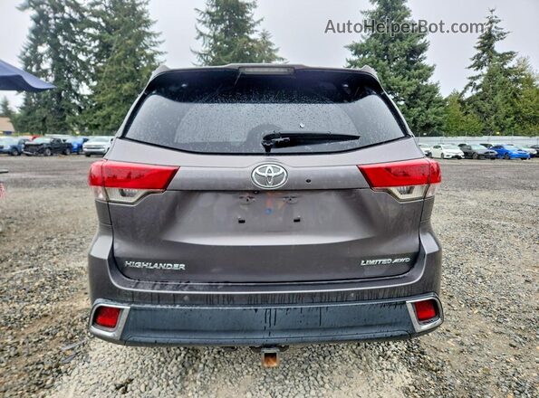 5TDDZRFH0JS497297 2018 TOYOTA HIGHLANDER Gray Вид ззаду