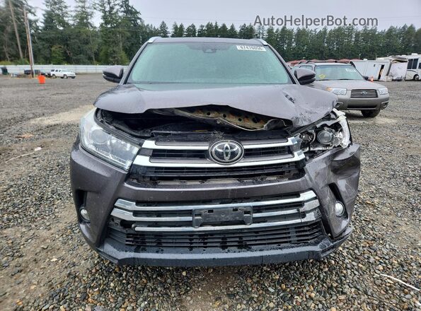 5TDDZRFH0JS497297 2018 TOYOTA HIGHLANDER Gray Вид спереду