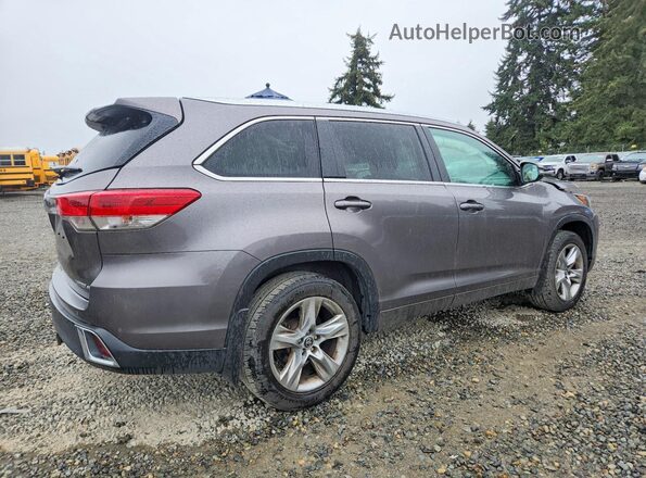 5TDDZRFH0JS497297 2018 TOYOTA HIGHLANDER Gray Задня права чверть