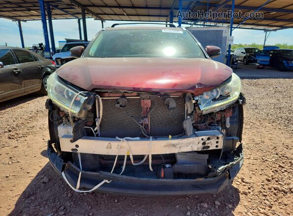 5TDDZRFH3JS875211 2018 TOYOTA HIGHLANDER Maroon Vista frontal