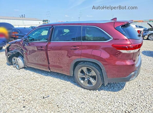 5TDDZRFH8JS499752 2018 TOYOTA HIGHLANDER Burgundy Հետևի ձախ