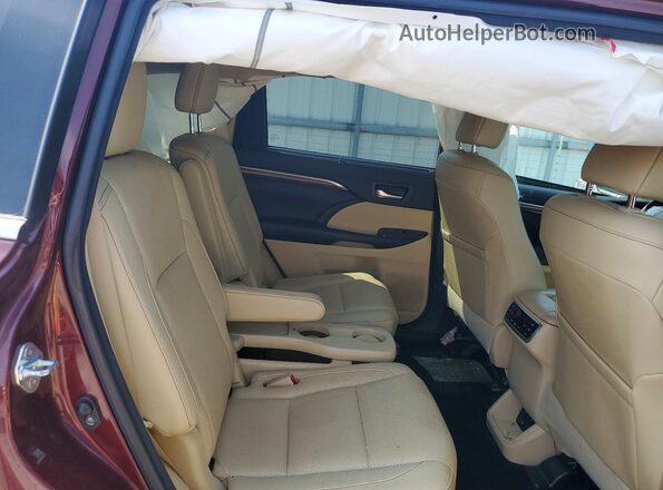 5TDDZRFH8JS499752 2018 TOYOTA HIGHLANDER Burgundy Սալոնի հետևի տեսք