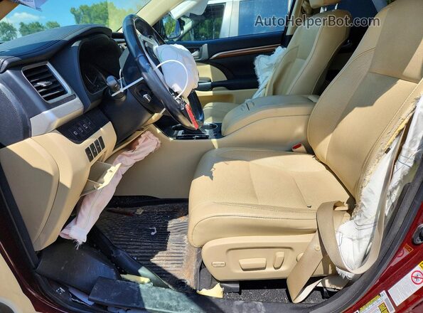5TDDZRFH8JS499752 2018 TOYOTA HIGHLANDER Burgundy Սալոնի դիմացի տեսք