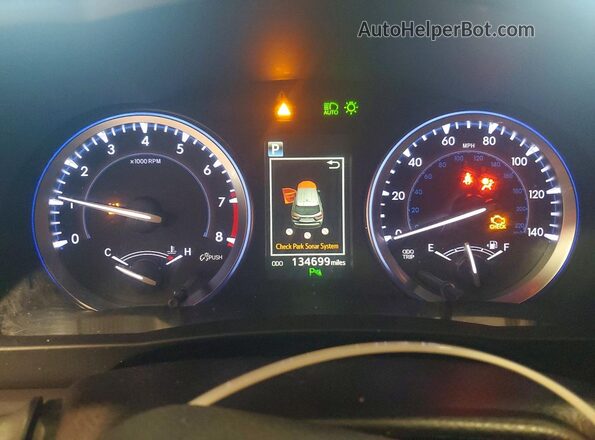 5TDDZRFH9JS495497 2018 TOYOTA HIGHLANDER Black Widok zestawu wskaźników